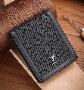 BULLCAPTAIN Men's Genuine Leather Wallet Business Casual Cash Clip Multifunctional RFID Antimagnetic Multi-Card Slot Coin Purse