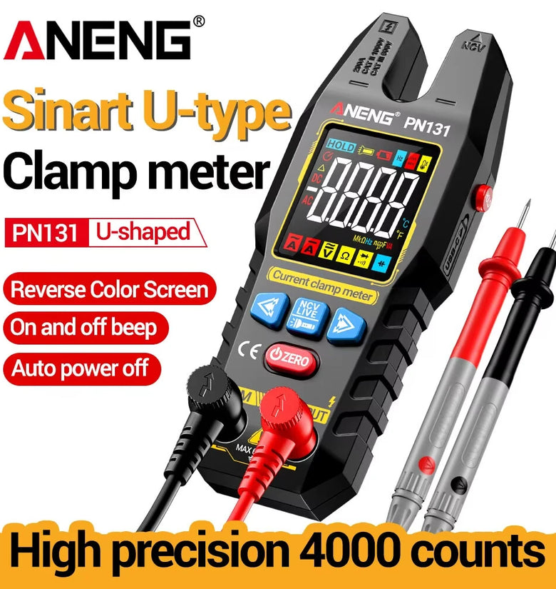 ANENG PN131 Digital Multimeter True RMS 4000 Counts Rechargeable NCV Clamp Meter AC DC Voltage Current Resistance Capacitance Tester