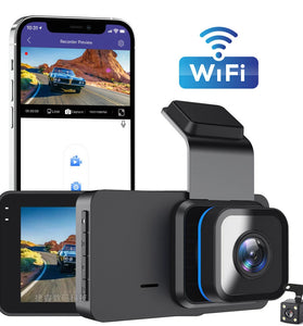 3 inch Front & Rear Dual-Lens Driving Recorder 1080P High Definition Built In WIFI 120 Car Dash Cam