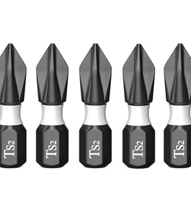 5/10PCS Tungsten Steel Electric Screwdriver Head Set High Hardness Magnetic Cross Head S2 Alloy Bits Nickel Plated Rust Resistance