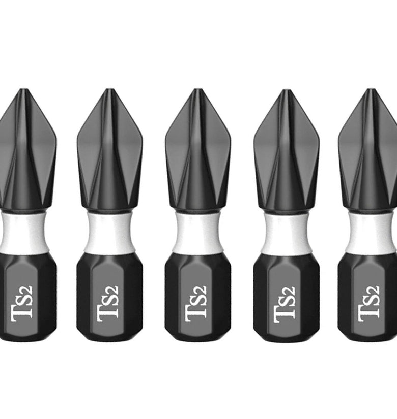 5/10PCS Tungsten Steel Electric Screwdriver Head Set High Hardness Magnetic Cross Head S2 Alloy Bits Nickel Plated Rust Resistance