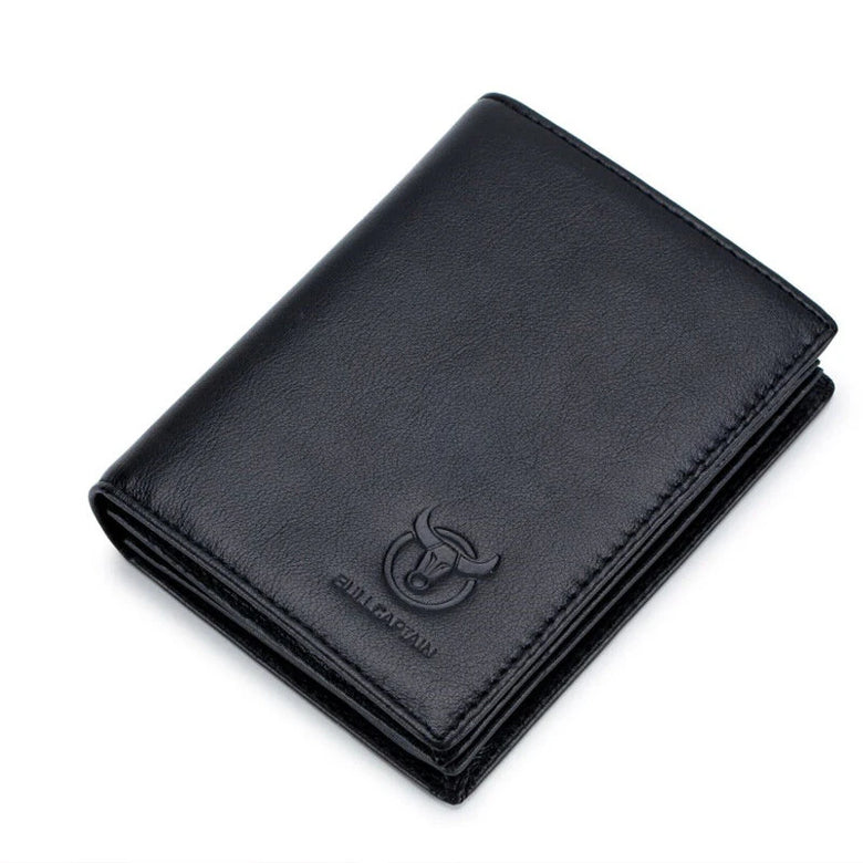 BULLCAPTAIN Men's Genuine Leather Wallet Multi Card Bag Large Capacity Bifold Wallet Credit Card Holder Multi Card Slots Coin Purse Money Clip Wallet for Men