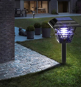 Elfeland Solar Powered Mosquito Zapper LED Lawn Light Dual-Mode Outdoor Bug Killer and Garden Lighting IPX5 Waterproof