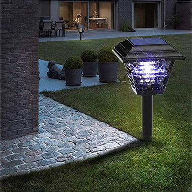 Elfeland Solar Powered Mosquito Zapper LED Lawn Light Dual-Mode Outdoor Bug Killer and Garden Lighting IPX5 Waterproof
