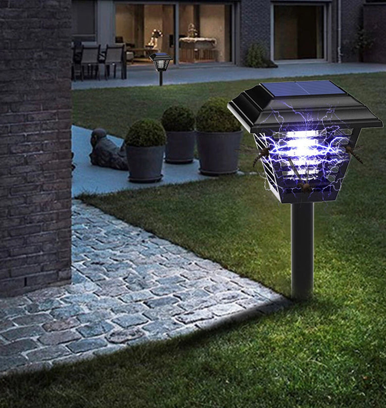 Elfeland Solar Powered Mosquito Zapper LED Lawn Light Dual-Mode Outdoor Bug Killer and Garden Lighting IPX5 Waterproof