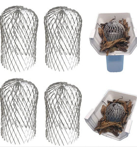 4 Pack Waterproof Aluminum Gutter Guards 3.5x6.5 Inches Expandable Leaf Filter Strainer for Preventing Blockage from Leaves and Debris Easy Installation
