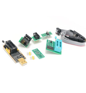 CH341A 24 25 Series EEPROM Flash BIOS USB Programmer 2-3 Megabits/Min Erase Speed Includes 1.8V Adapter and SOIC8 Test Clip