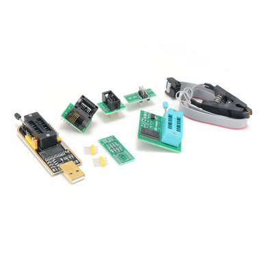 CH341A 24 25 Series EEPROM Flash BIOS USB Programmer 2-3 Megabits/Min Erase Speed Includes 1.8V Adapter and SOIC8 Test Clip