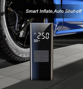 Cordless Tire Inflator Air Compressor Power Bank Portable Digital Tire Pump Fast Inflate Air Pump LED Light for Car Tires Bicycle Ball
