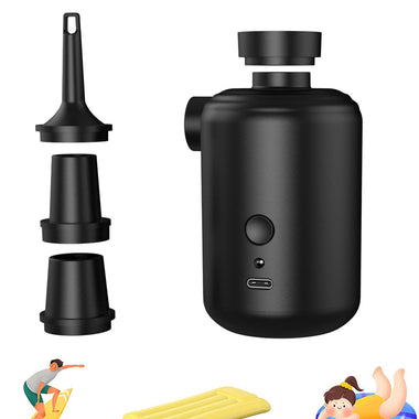 3600mAh Mini Inflator Pump Electric Air Pump with 4 Nozzles Inflator Deflator USB Rechargeable Small Pump for Air Mattress Camping Bed Pool Toys