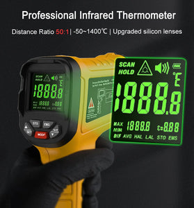 BSIDE Infrared Thermometer -50~1400C Professional 50:1 Digital IR-LCD Temperature Meter Non-contact Laser Thermometers Pyrometer