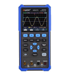 OWON HDS200 Series 2CH Handheld Oscilloscope 40/70/100MHz Bandwidth 20000 Counts Multiumeter OSC + DMM + Waveform Generator 3 in 1 Suitable for  Automobile Maintenance and Power Test
