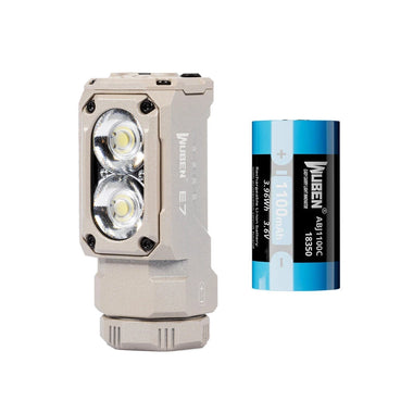 WUBEN E7 2in1 1800 Lumens LED Headlamp Rechargeable Flashlight 18350 18650 Battery Compact EDC Min Torch  Magnetic Tail Work Lamp Waterproof Headlight For Outdoor Camping Running Hiking Fishing