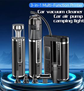 Portable Wireless 18000Pa High-Power 3-in-1 Vacuum Cleaner Air Pump with Camping Light Rechargeable Handheld Cleaner