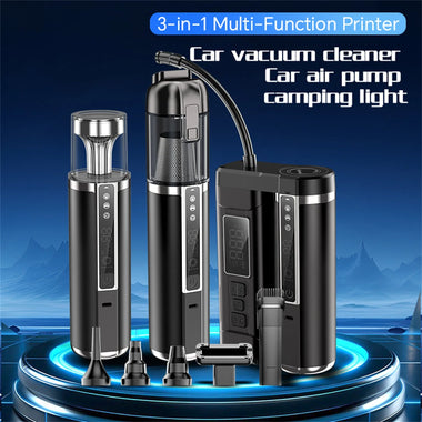 Portable Wireless 18000Pa High-Power 3-in-1 Vacuum Cleaner Air Pump with Camping Light Rechargeable Handheld Cleaner