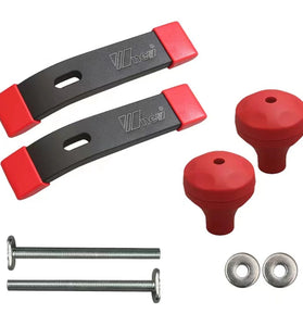 Wnew 2 Packs T Track Hold Down Clamps T Slot Clamps with Comfortable Ball Shaped Handle Durable Stainless Steel T Screw for Woodworking Secure Fastening High Stability