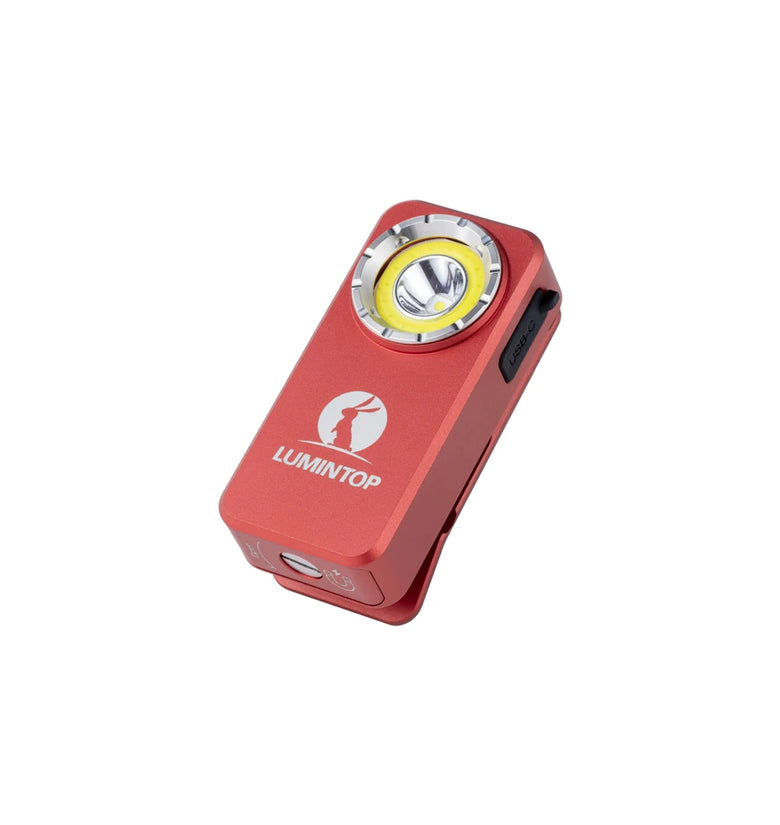 Lumintop F01 1200LM Mini Triple-Beam EDC Clip Flashlight Combo Spot+ Flood with Replaceable 2*10300 Battery IPX8 Waterproof USB-C Rechargeable Pocket Light for Camping Emergency Use