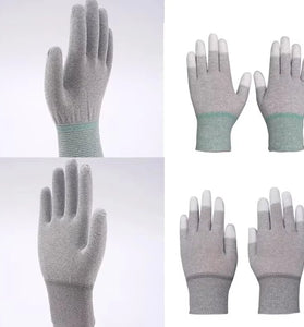 Anti Static Labor Gloves PU Coated Palm Nylon Fiber Breathable Non Slip Gloves High Elasticity Work Gloves for Assembly Inspection