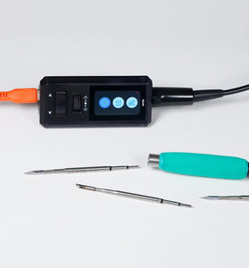 TS1M Multi Function Mini Soldering Station 200W Max Power 100 450C Adjustable Temperature USB Type C DC Interface Portable Compact Design PID Temperature Control Professional Electronics Tool