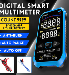 FNIRSI-S1 9999 Counts Digital Multimeter AC DC Voltage Resistance Capacitance Diode NCV Hertz Live Wire Tester with Thermocouple