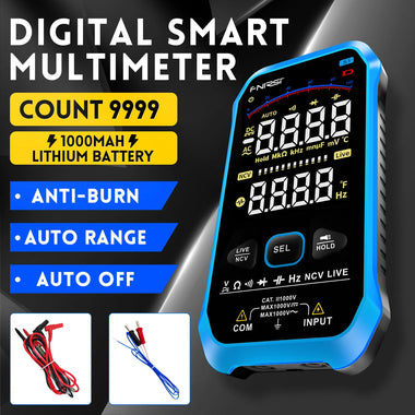 FNIRSI-S1 9999 Counts Digital Multimeter AC DC Voltage Resistance Capacitance Diode NCV Hertz Live Wire Tester with Thermocouple