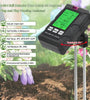 6-in-1 Soil Tester PH Temperature Humidity Sunlight Fertility Nutrient Meter with Digital Display for Gardening and Agriculture