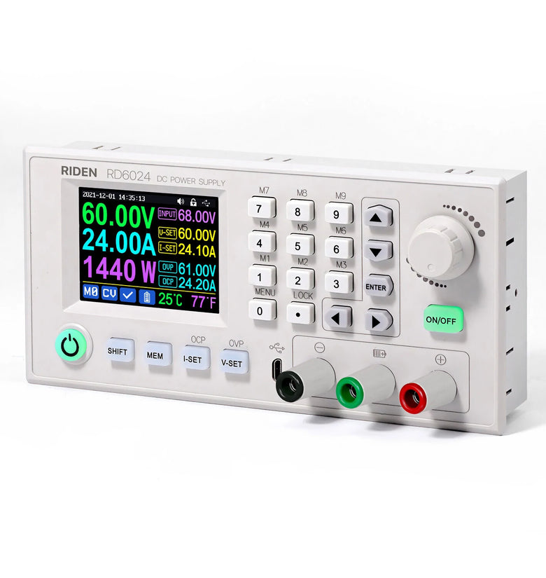 RIDEN RD6024 DC Step Down Voltage Power Supply WiFi 24A Buck Converter 12V/36V/48V/60V Adjustable Battery Charger 1000W