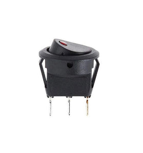 20PCS 3Pin 20A 12V Round Rocker Toggle Switch with LED Light Blue Yellow Red Green Light On-Off Control Switch