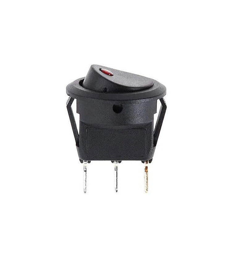 20PCS 3Pin 20A 12V Round Rocker Toggle Switch with LED Light Blue Yellow Red Green Light On-Off Control Switch
