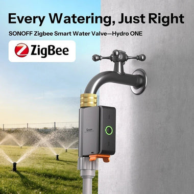 SONOFF SWV-ZFE Hydro Series Hydro ONE Zigbee3.0 Smart Water Valve with Flow Meter SWV Dual Communication Modes Water Data Insights