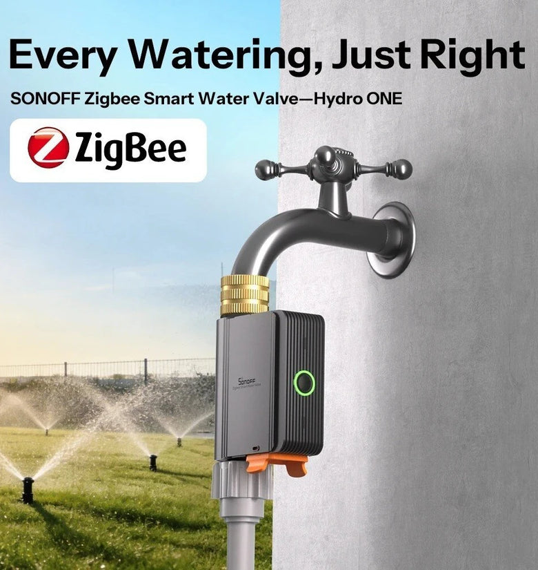 SONOFF SWV-ZFE Hydro Series Hydro ONE Zigbee3.0 Smart Water Valve with Flow Meter SWV Dual Communication Modes Water Data Insights