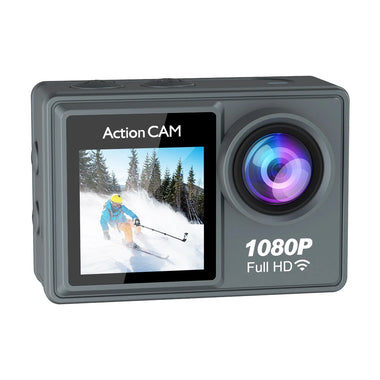AUSEK Sports Camera 1080P Anti-Shake Pre-Recording HD Dual Screen Wifi Outdoor Shooting Cycling Waterproof Sports Camera