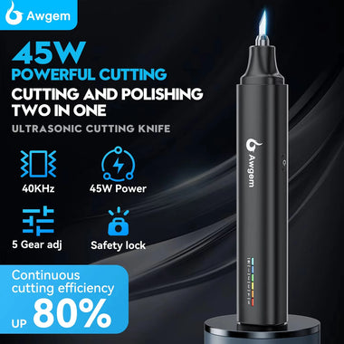 Awgem KH1 Ultrasonic Cutting Knife 45W Power 5 Adjustable Gears High Frequency 40kHz Compact Design Precision Cutting Tool