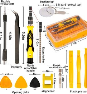 115 in 1 Professional Screwdriver Set Precision Screwdriver Set Multi-function Magnetic Repair Computer Tool Kit Compatible with Cell Phone