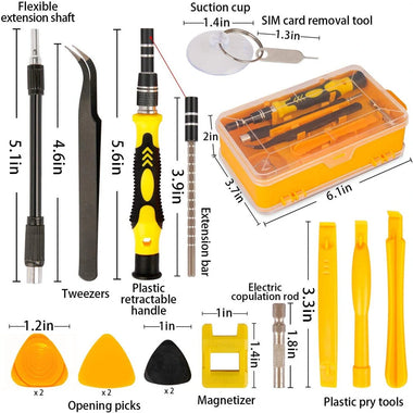 115 in 1 Professional Screwdriver Set Precision Screwdriver Set Multi-function Magnetic Repair Computer Tool Kit Compatible with Cell Phone