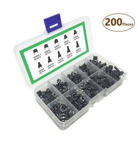 100/200 PCS Tact Switch Kit Package 6x6x4.3 6x6x5 6x6x6 6x6x7 6x6x8 6x6x9 6x6x10 6x6x11 6x6x12 6x6x13 Key Switch Box