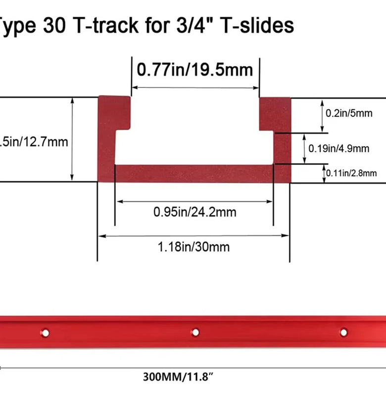 2pcs 30 Type Woodworking T-slot Track Woodworking Slide Track Limit Guide Rail Pusher Universal Slide Workbench DIY Modification