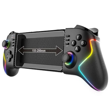 IPEGA PG-9122 Wireless Stretching Gamepad with Hall Effect Joystick and Trigger Six Axis Motion Sensing RGB Lighting Wireless Gamepad Support Turbo Vibration for Phone/Tablet/Switch