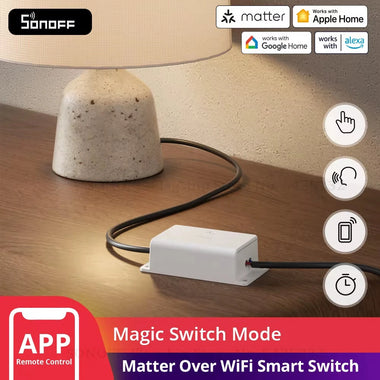 SONOFF Basic Gen5 Matter Over WiFi Smart Switch BASIC-1GS Matter Protocol Large Touch Surface Reliable Work with Apple Ecosystem Alexa Google Home
