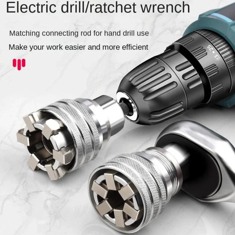 Universal Wrench Socket Chrome Vanadium Steel 10-19mm 3/8 Inch High Torque Reliable Tool for Car Mechanical Repair