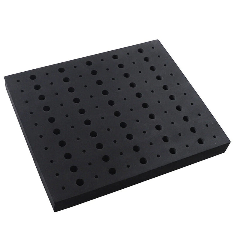 RUITOOL Router Bit Storage Tray Holder Holds 110 Bits High-Density Foam Organizer for 1/2 Inch and 1/4 Inch Shank Bits Portable and Impact Resistant
