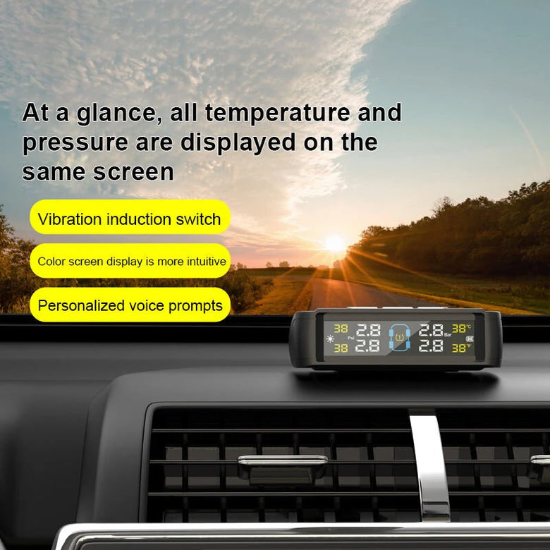 T11 Voice Alarm Tire Pressure Monitor Tire Pressure Monitoring System Universal Digital Tire Pressure Car Exterior And Interior Monitoring System Tire Pressure Gauge Tire Pressure Sensor TPMS