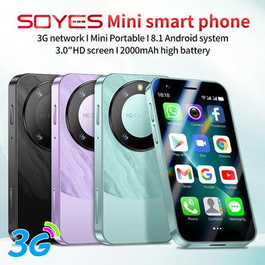 SOYES F8 Pro Max Mini 3.0 Inch 1GB RAM 16GB ROM 2000mAh Dual SIM WiFi Face unlock Android 8.1 3G Quad Core Mobile Phone