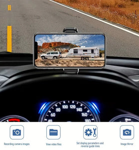 9600mAh Solar Lithium Battery WiFi Wireless Backup Camera System Real Time Monitoring Wireless Backup Camera Bus Van Truck RV