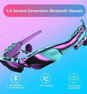 bluetooth V5.0 Earphone HiFi Bass 8h Battery Waterproof Anti-UV Rays Smart Touch Adjustable Sunglasses Sports Headphone