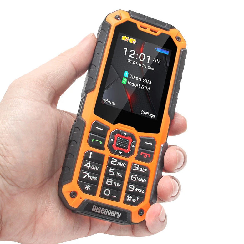 UNIWA S9 Mini 2.4-inch Dual SIM Card Dual Standby 3000mAh FM Big Button Type-C 4G Mobile Phone with Double LED Lights Waterproof Design