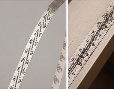 Wnew DIY Ruler Stainless Steel Laser-Etched 3M Adhesive Backing Dual Metric Measurements Top-Quality Precision Tool Silver Finish