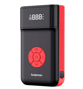 Andeman 4000A 150PSI 11200mAh Portable Jump Starter with Air Compressor Function