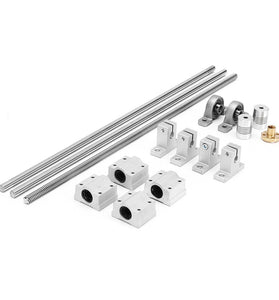 Machifit 15pcs 400mm Optical Axis Guide Bearing Housings Linear Rail Shaft Support Screws Set