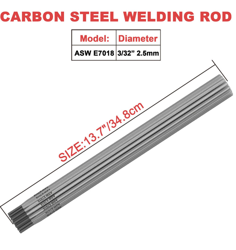 ARC SOUL AWS E7018 Welding Rods Ideal for Medium Grade Carbon Steels Cold Rolled Steels All Position Welding 2.5mm Diameter Packs of 25 40 60 High Quality Welding Performance